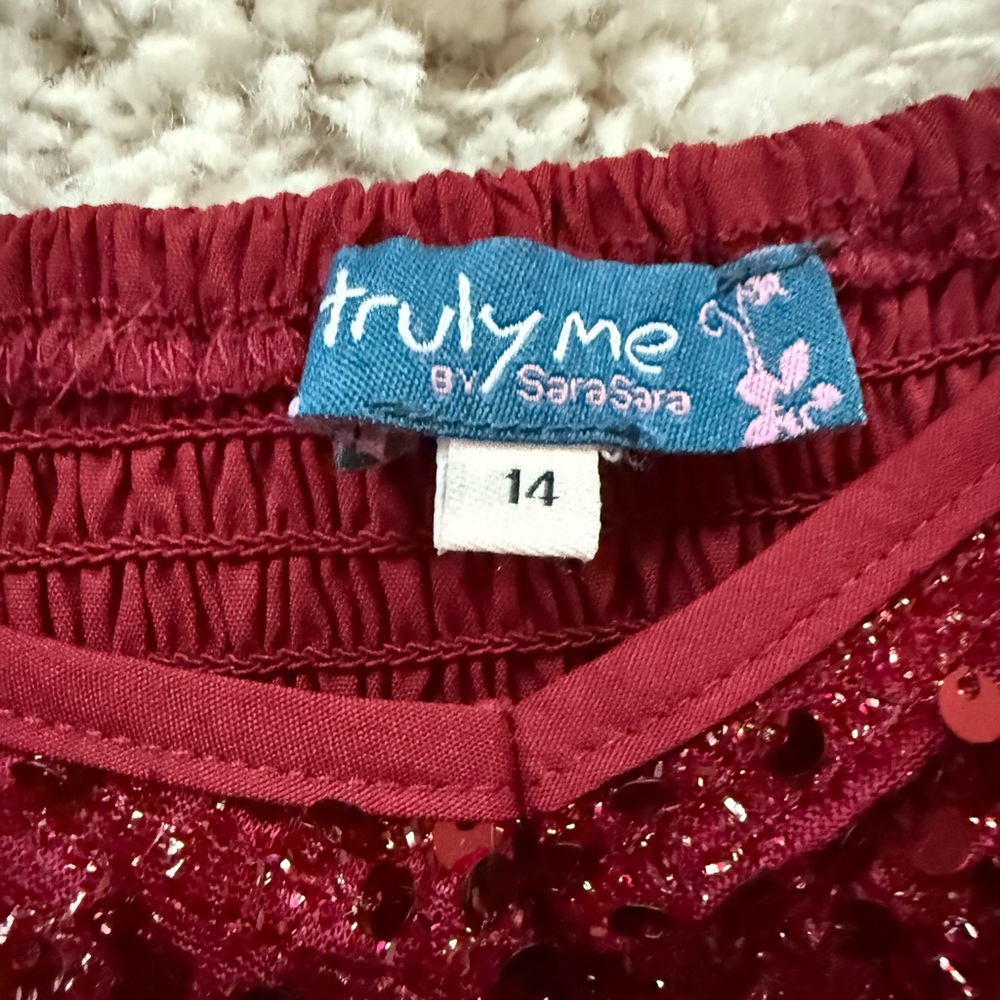 Truly Me Burgundy Sequin Jumpsuit - Picture 6 of 6